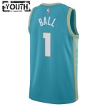 Maillot NBA Charlotte Hornets LaMelo Ball Jordan 2023-24 City Edition Teal Swingman - Enfant